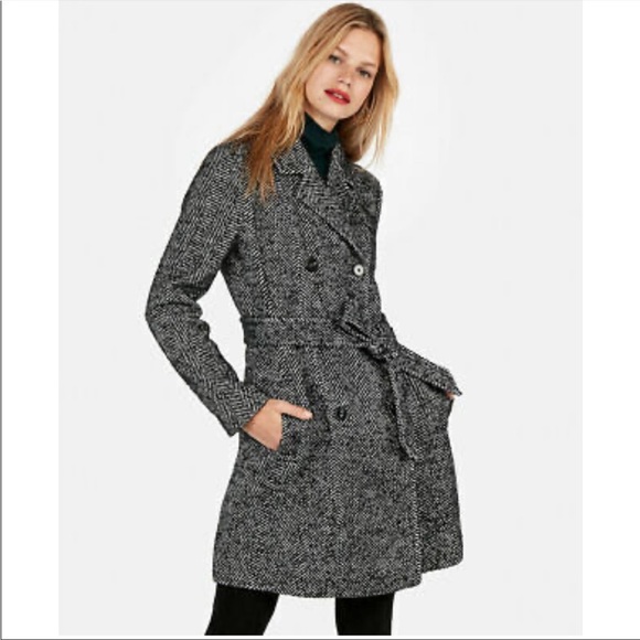 Express Belted Wool-Blend Coat - Picture 2 of 6